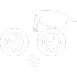 Icône représentant un diplôme avec un chapeau de graduation, symbolisant l'éducation et la réussite académique.