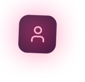 Icône de profil utilisateur sur fond rose, représentant une silhouette humaine simplifiée, utilisée pour les applications et sites web.