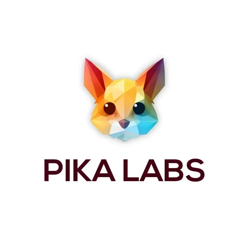 Logo de Pika Labs représentant un animal stylisé avec des couleurs vives, symbolisant l'innovation et la créativité en technologie.